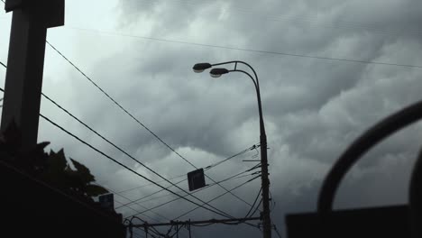 timelapse thunderclouds in the city.