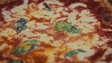 close-up of neapolitan pizza margherita. pizzeria da michele