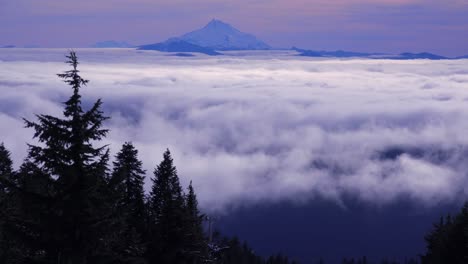 time lapse of clouds moving across the oregon cascade range with mt jefferson in the distance 2