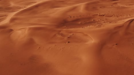 aerial view of red sand dunes