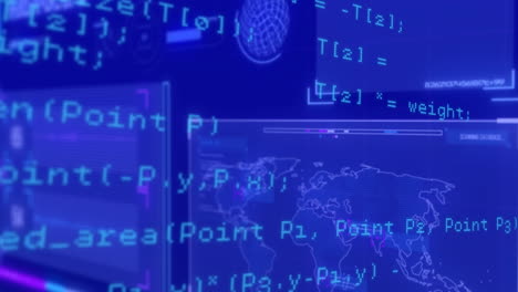 Animation of data processing on interface