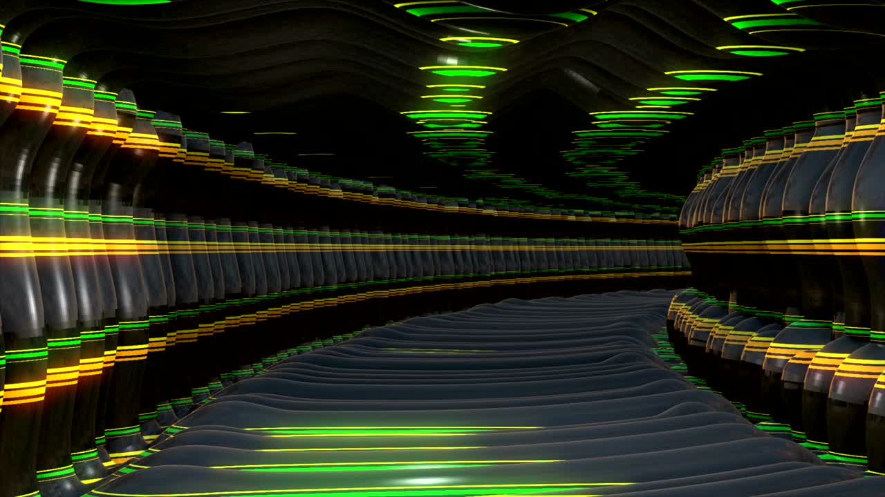 Digital 3D Tunnel motion graphics background