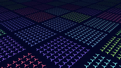 Vibrant checkerboard grid of colored squares in varying shades