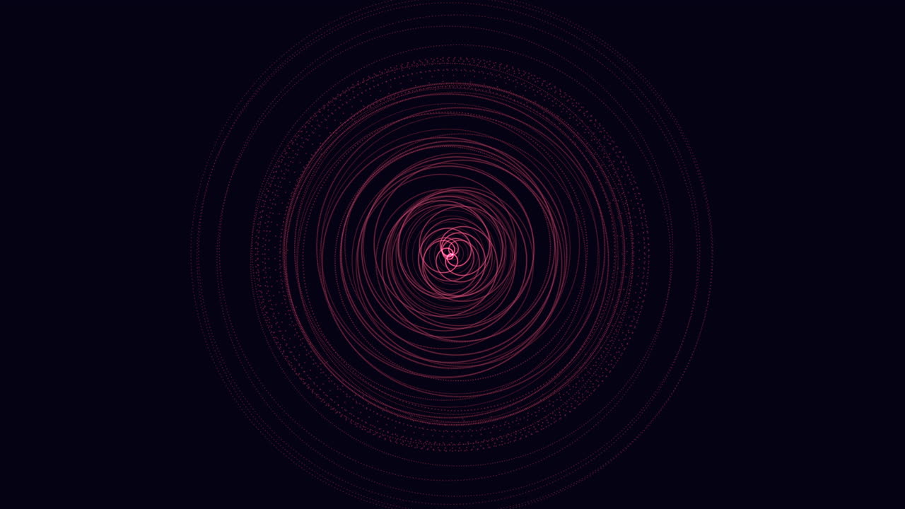 Vibrant swirling vortex circular pattern in pink, purple, and black