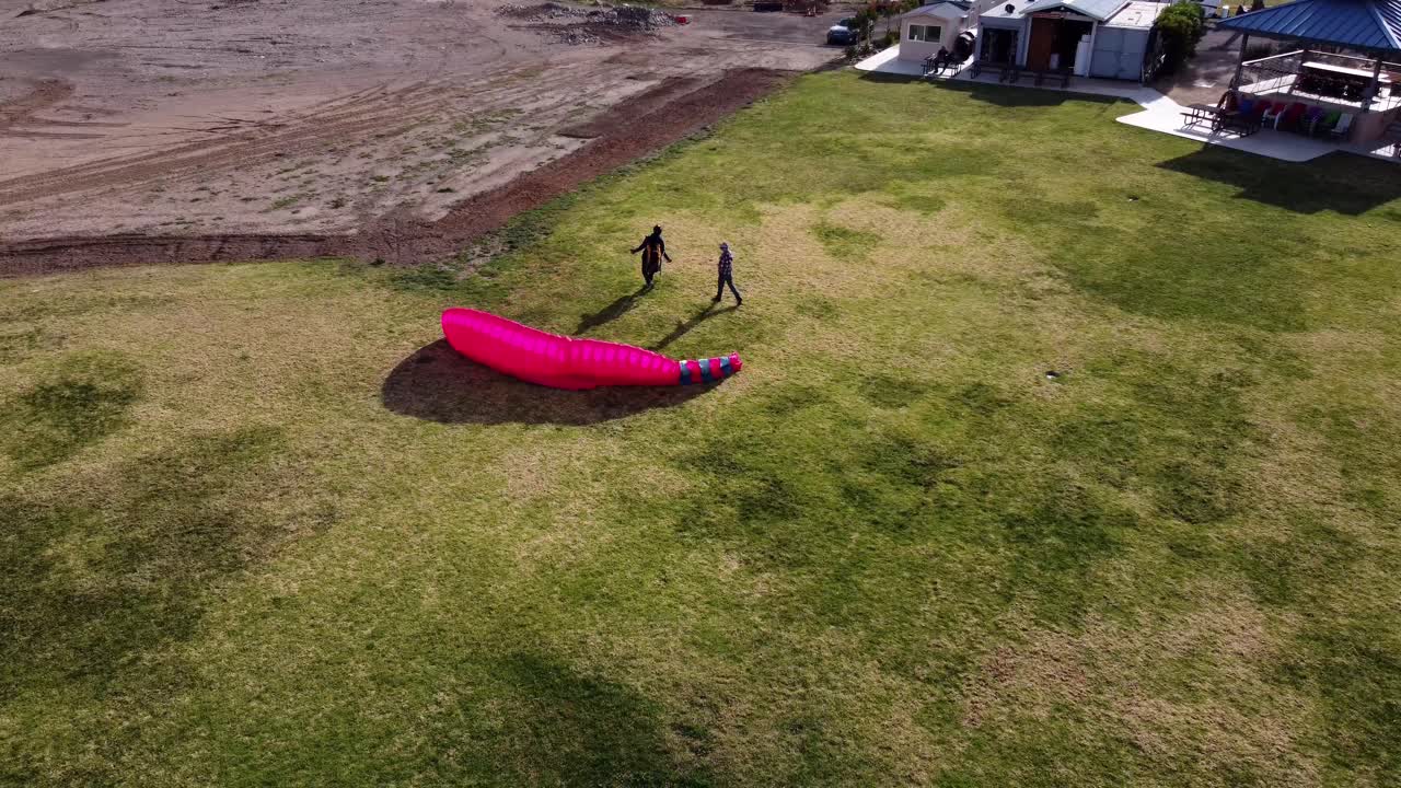Sylmar Hang Glide Park Paraglider Practicing 01