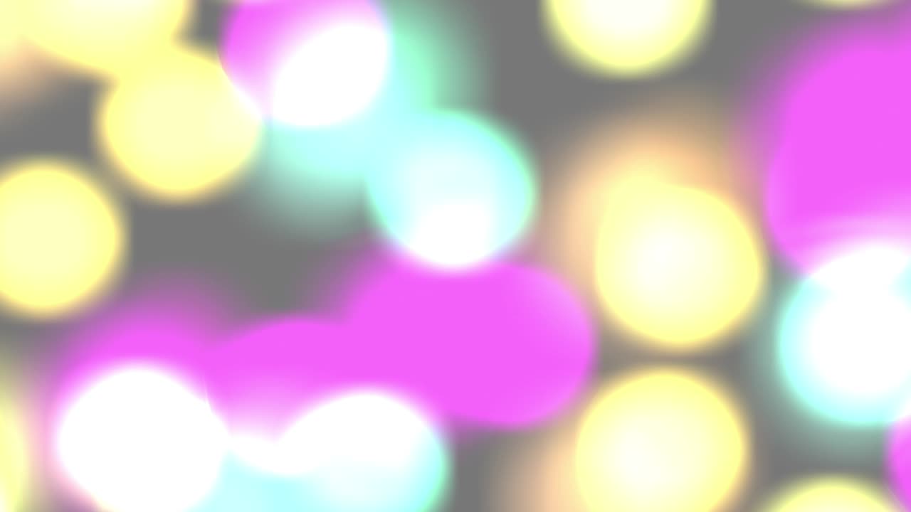 Sfondo sfocato con luci bokeh astratte multicolori. Colori blu, viola, verde, arancione.