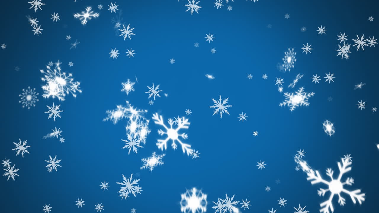 Animation of night winter scenery