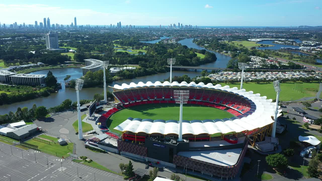 Corona virus affected, empty Metricon Stadium on the beautiful Gold Coast Australia