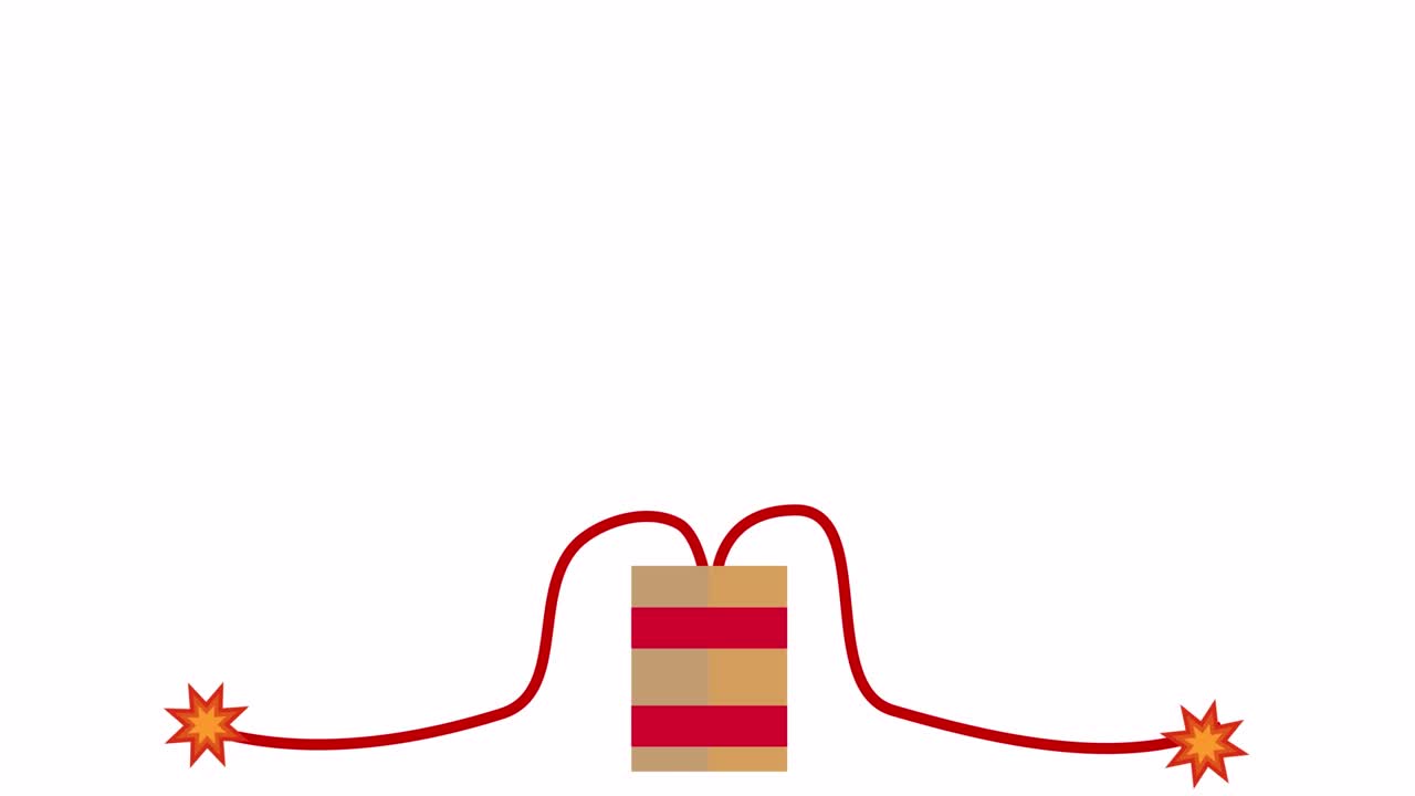 animación de la explosión de la dinamita después de 10 segundos (transparencia de fondo)