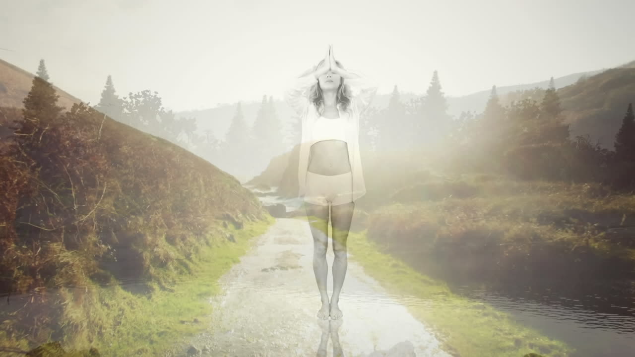 요가를 하는 여자