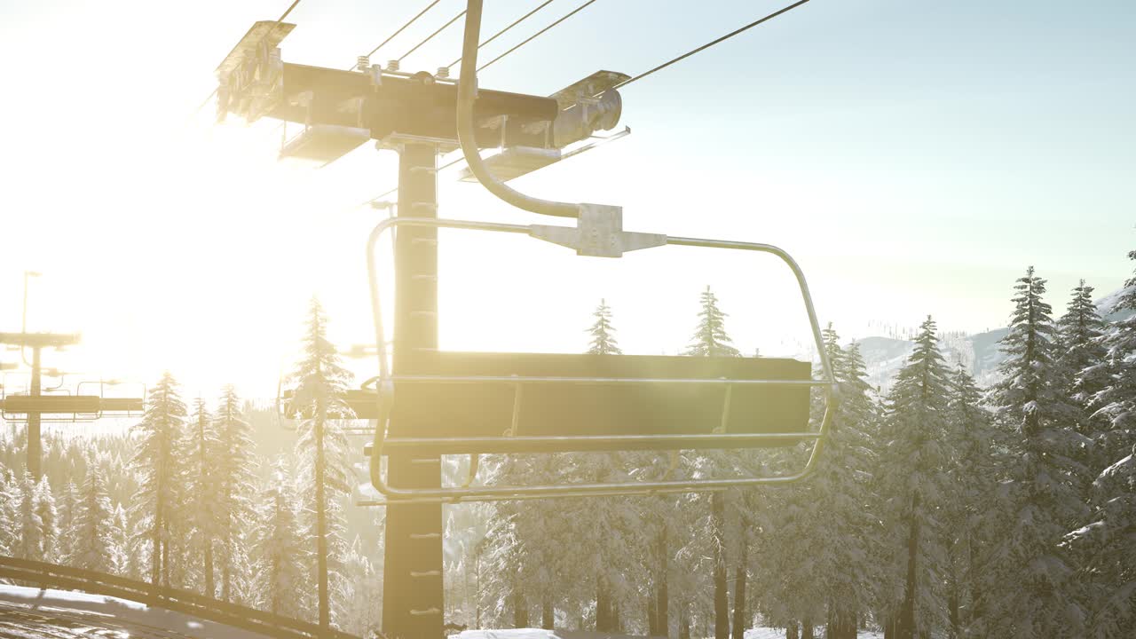 ascensor de esquí vacío