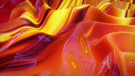 fondo fluido abstracto en bucle estilo de mármol multicolor. hermosa superficie ondulada brillante de líquido con patrón, color de gradiente y ondas de flujo en él. bg creativo brillante con animación suave y suave.