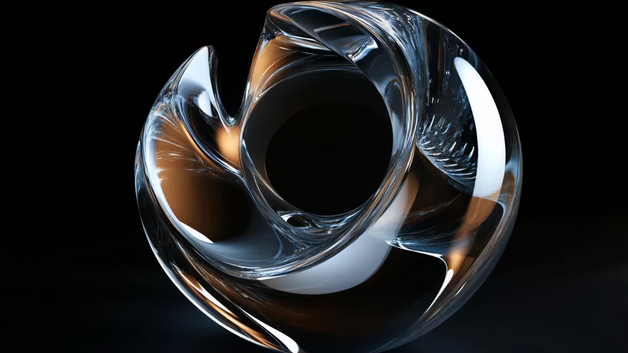 abstrakcyjna rzeźba szklana