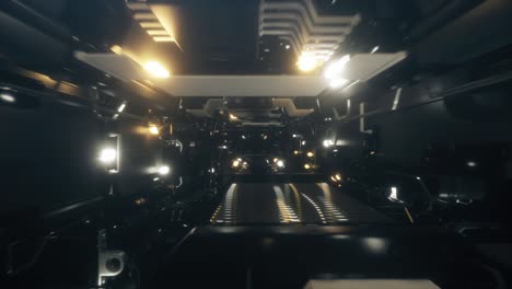 sci-fi spaceship corridor