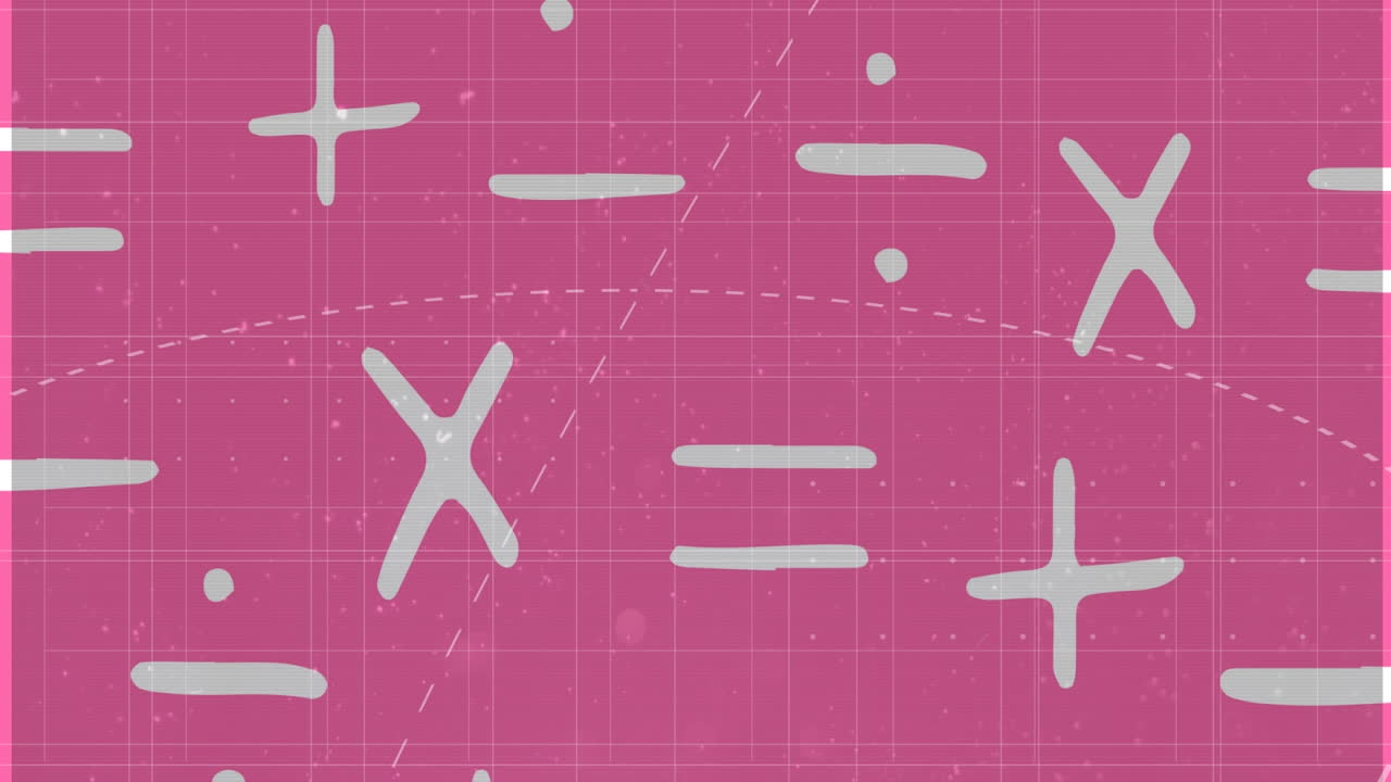 행복한 학교 건물의 애니메이션 수학 노래