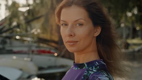 woman on a sunny day