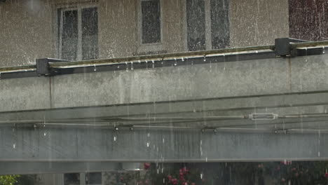 Medium-close-up-shot-of-a-metal-structure-in-bad-weather