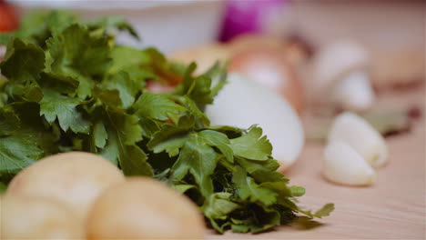 perejil con verduras