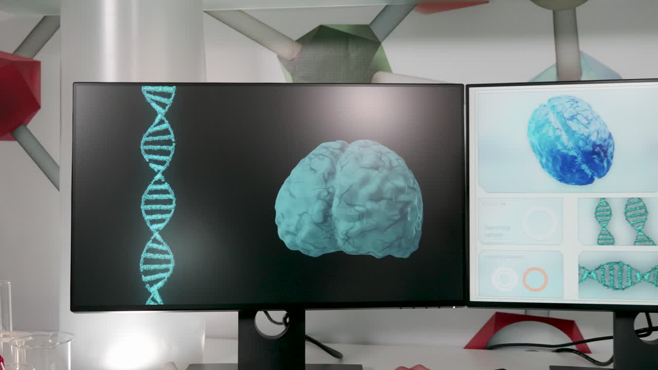 Scienziato che lavora alla ricerca sul cervello in un laboratorio