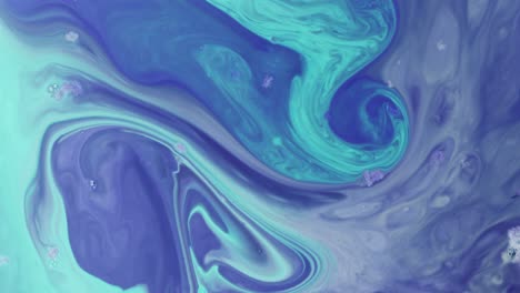 fondo azul abstracto de colores psicodélicos pintando en movimiento