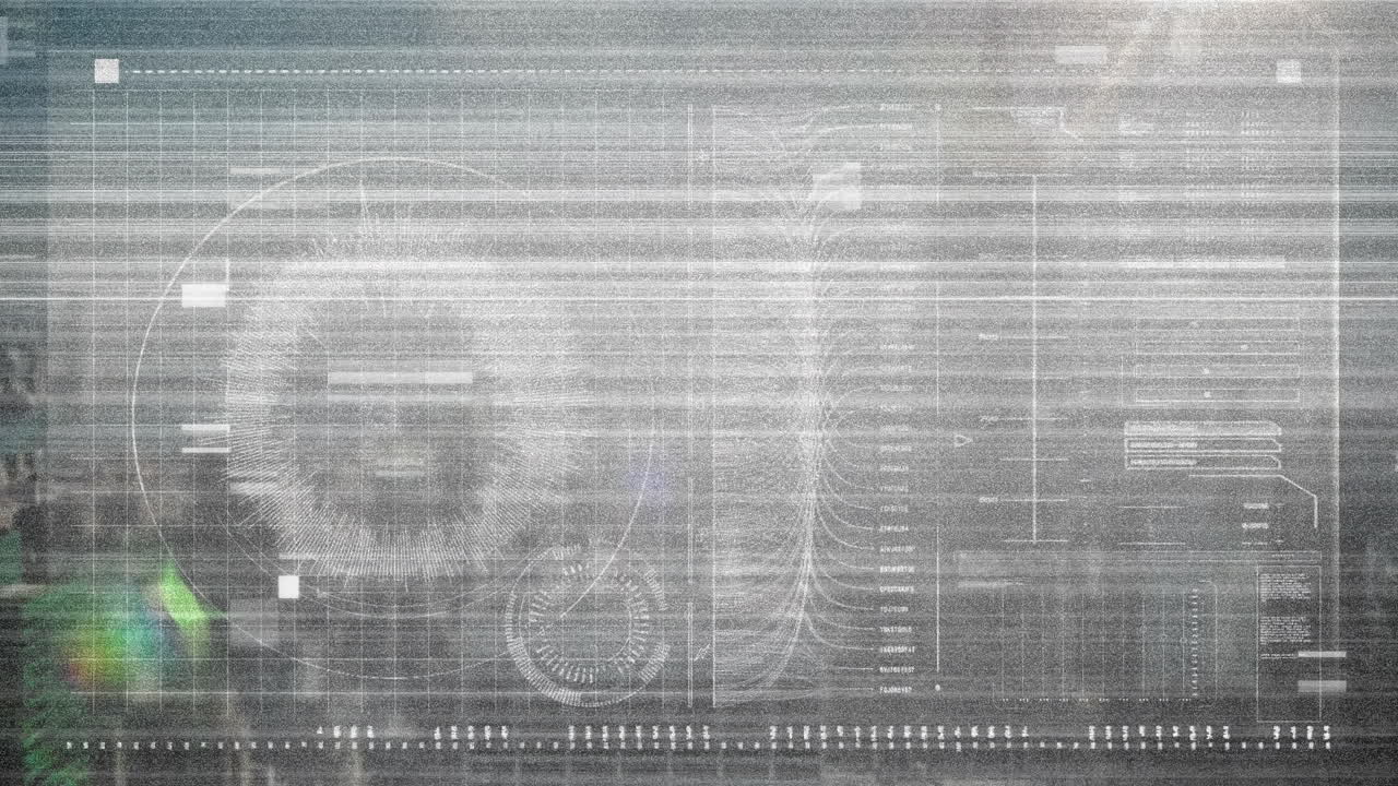 Futuristic interface with static