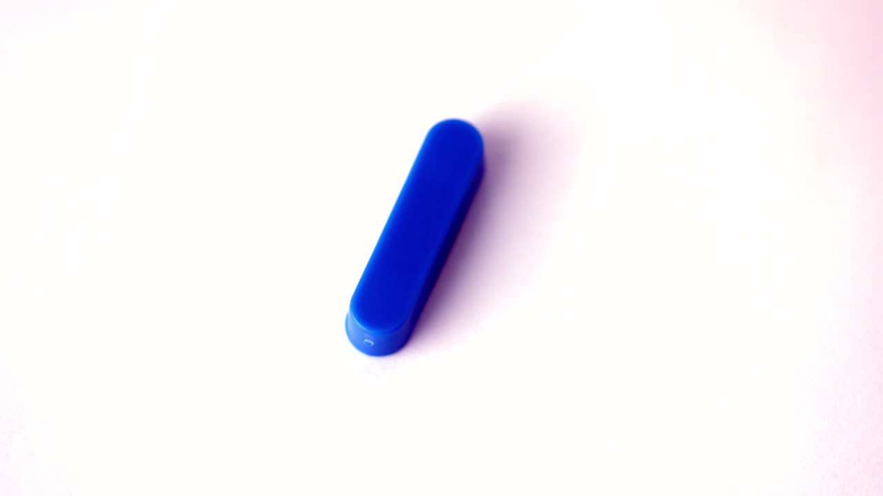 숫자 1이  표면에 떨어지는 것