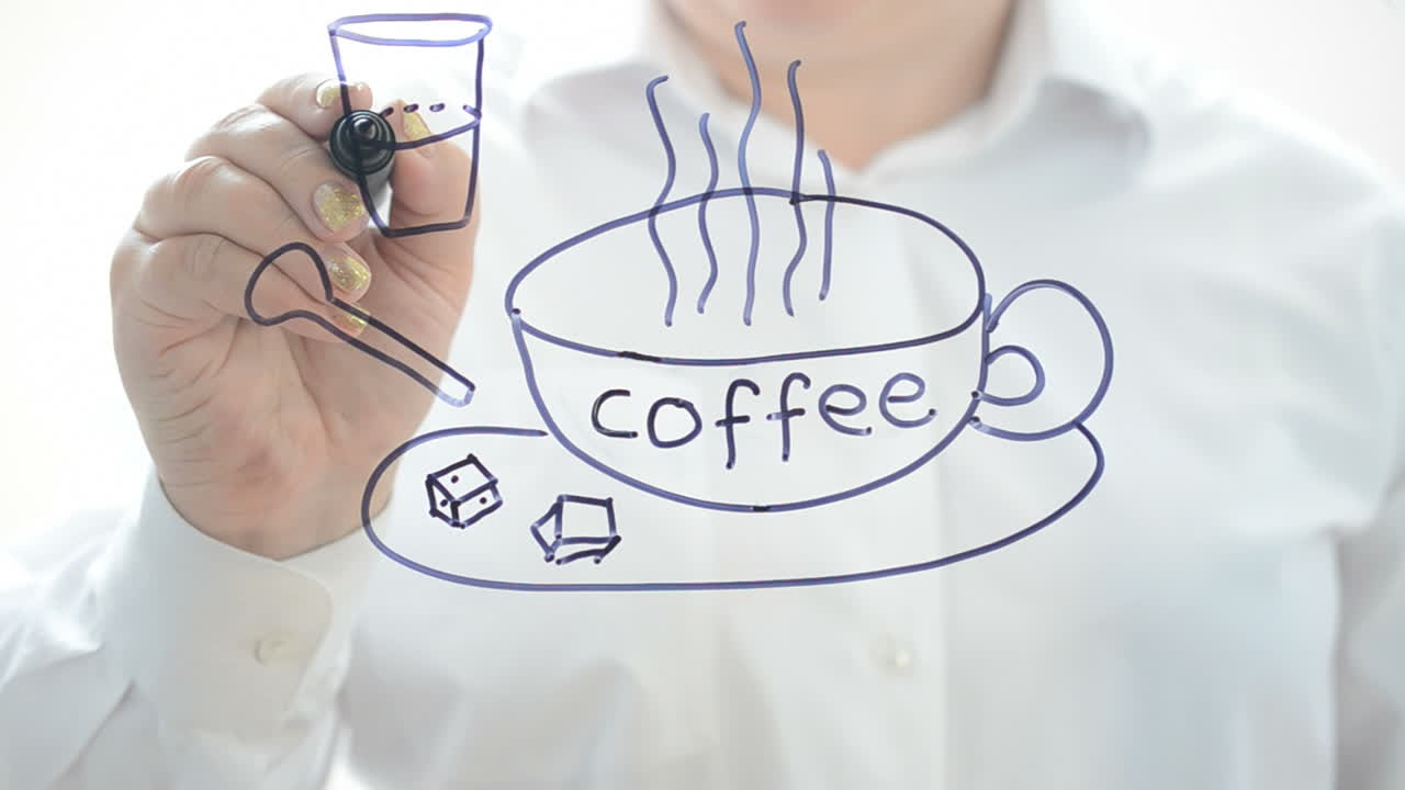 コーヒーカップ。マーカーで描きました