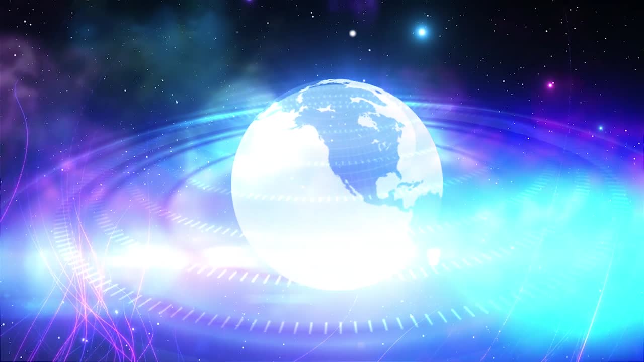 3D 디지털 세계 지도 뉴스 소개 배경