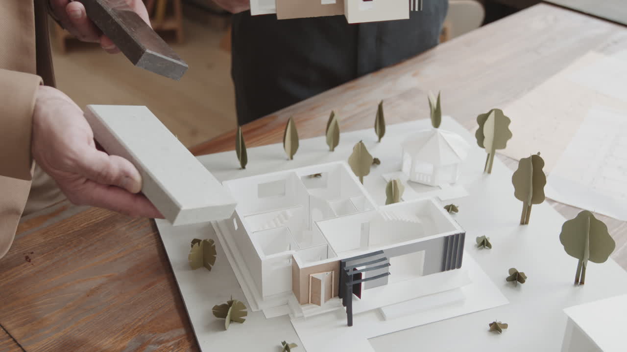 Architects Working With 3D Layout Of New House