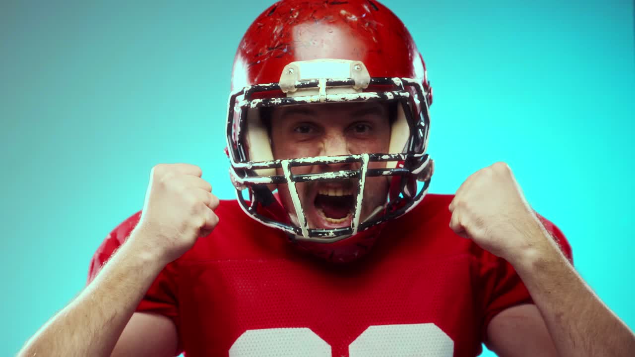 Giocatore di football americano entusiasta