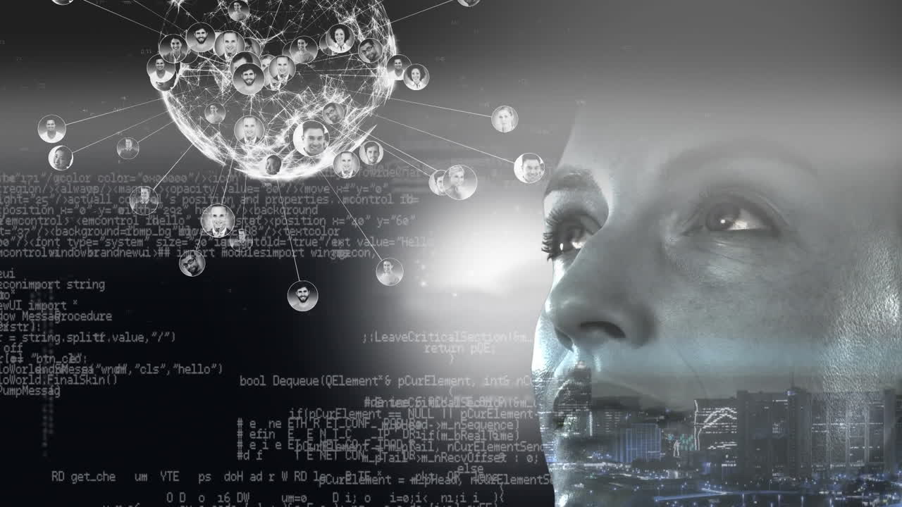 girando el globo con datos y red de conexión