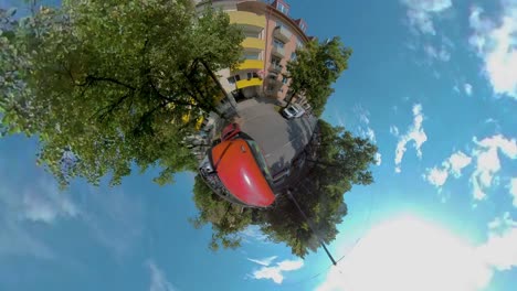 little planet format of munich in germany