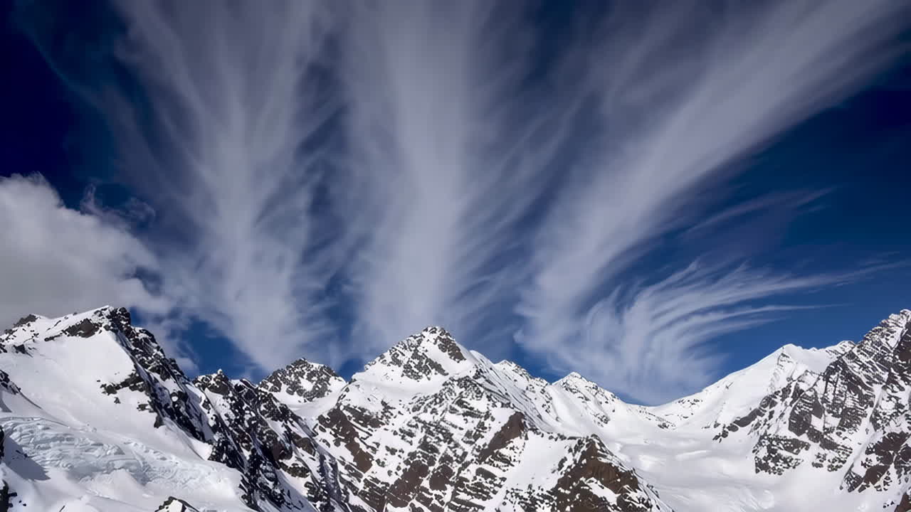 Majestic Mountain Peaks Under a Dramatic Sky