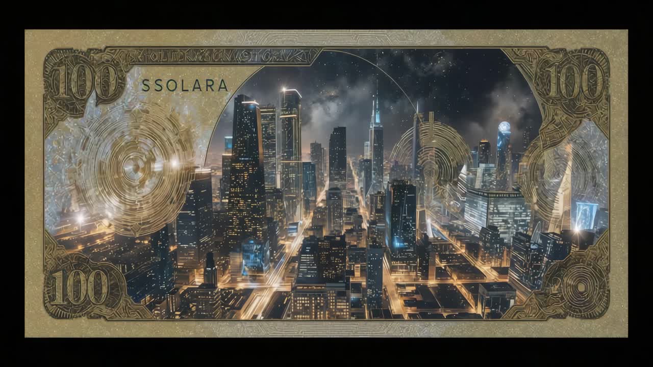 Futuristic Cityscape Currency