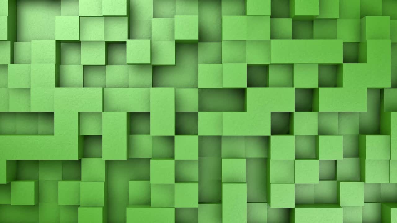 Abstract Cubes in Motion Loopable Background Random Motion. 3D Animation 4k V14