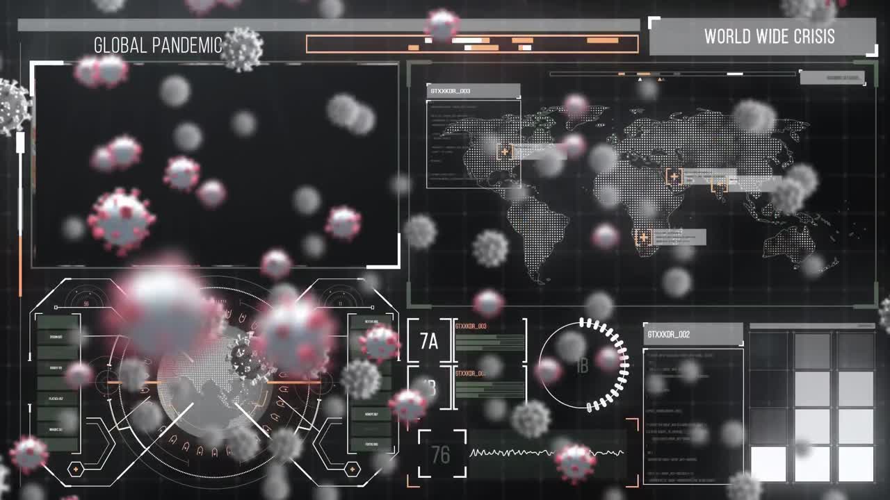 검은 배경에 대한 디지털 인터페이스