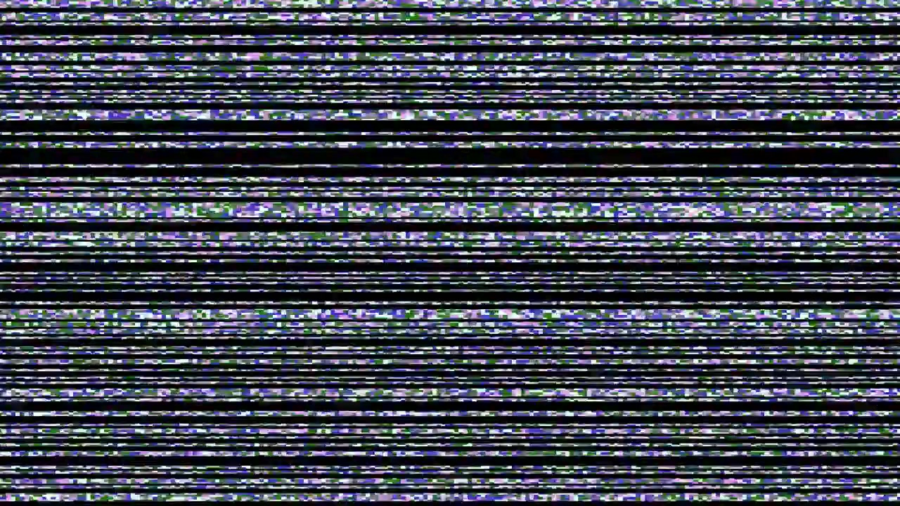Digital Glitch and Static Noise Effect on Black Background