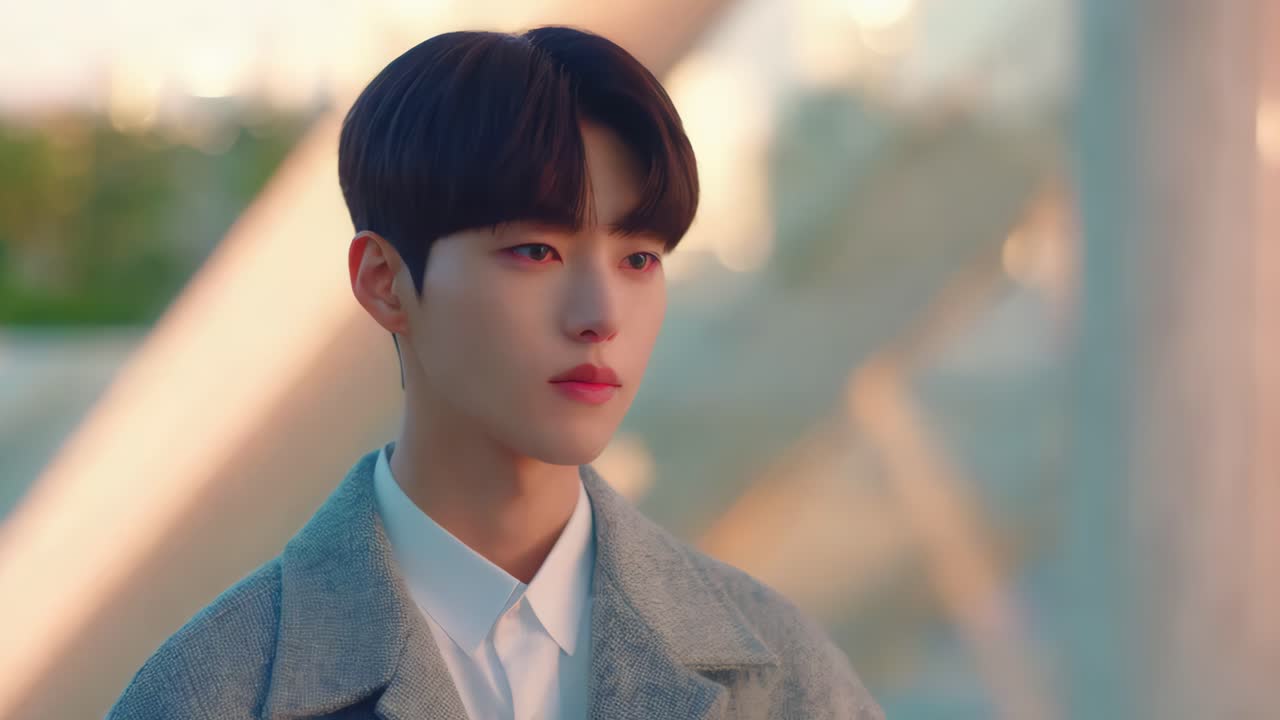 세련된 옷을 입은 젊은 남자