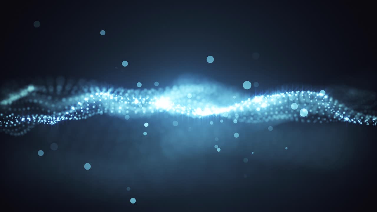 추상 파란색 입자 파 배경