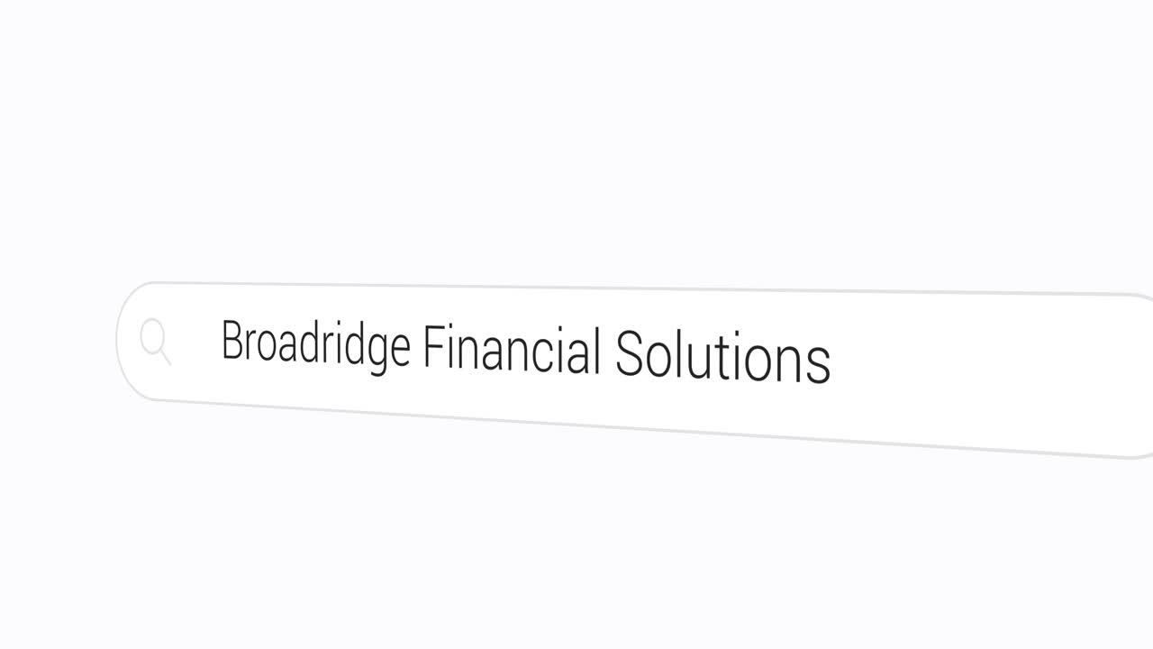 Typing Broadridge Financial Solutions On Search Bar