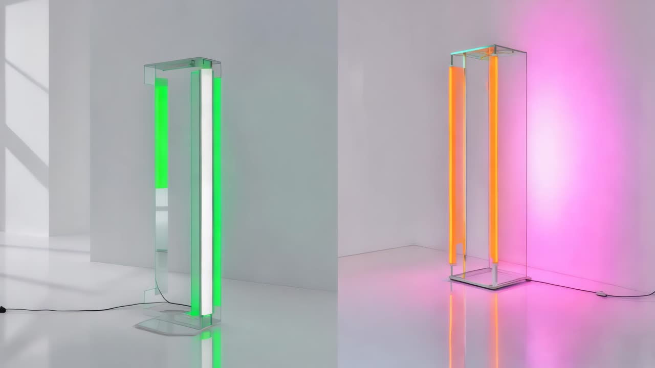 화이트 에 현대적인 추상적인 조명 설치