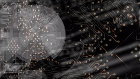 Animation-of-computer-circuit-board-over-data-processing-and-scope-scanning