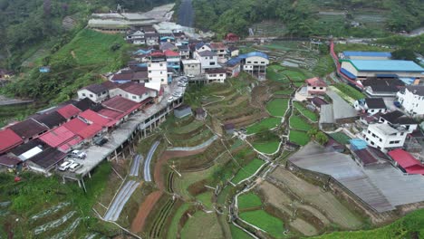 general landscape view of the brinchang district within the cameron highlands area of malaysia