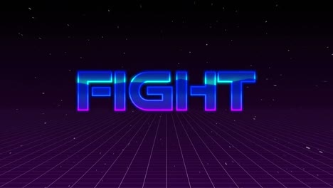 animation of fight in digital black abstract space