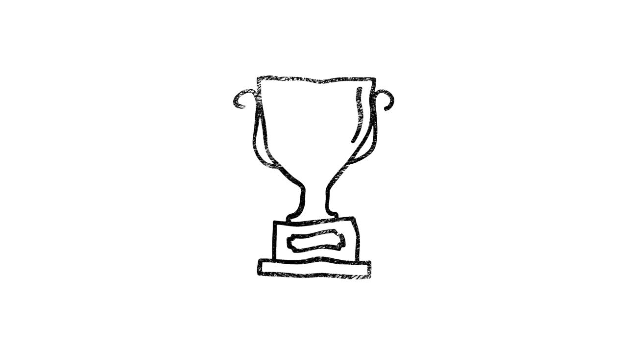 Cup icon in hand draw style. Motion graphics