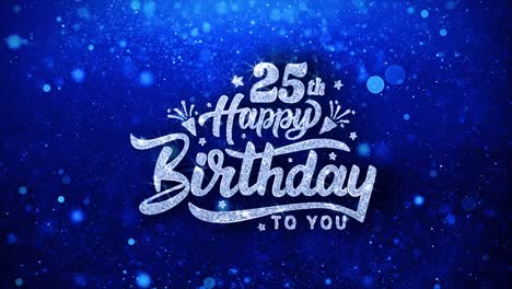 25th happy birthday graphic design