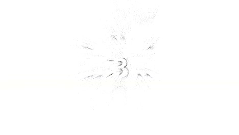3d black wireframe spin and assemble into a 3d bitcoin symbol in castle. 4k 3d clean animation on white background