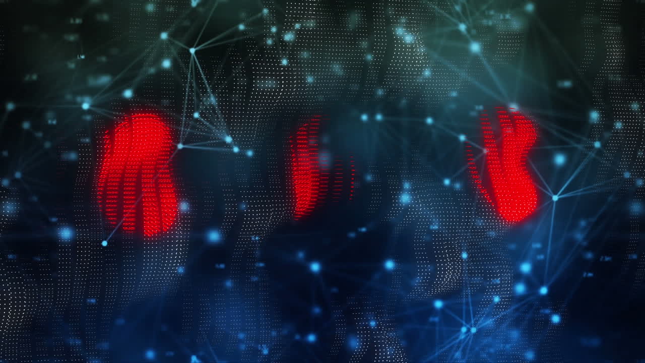 red de conexiones contra un fondo azul