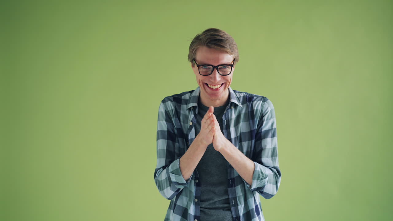 Man expressing gratitude
