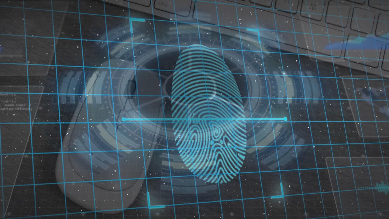 animación de la huella dactilar en la computadora